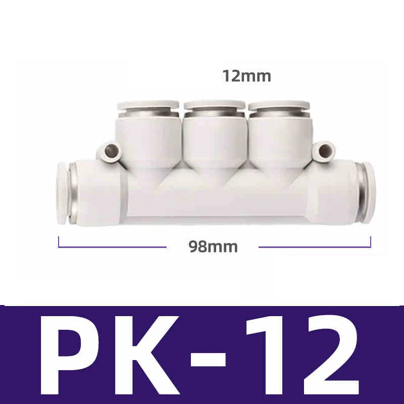 White Pneumatic Push Fit Connector Tube Pipe Joiner Air Water Lines Hose 4-16mm