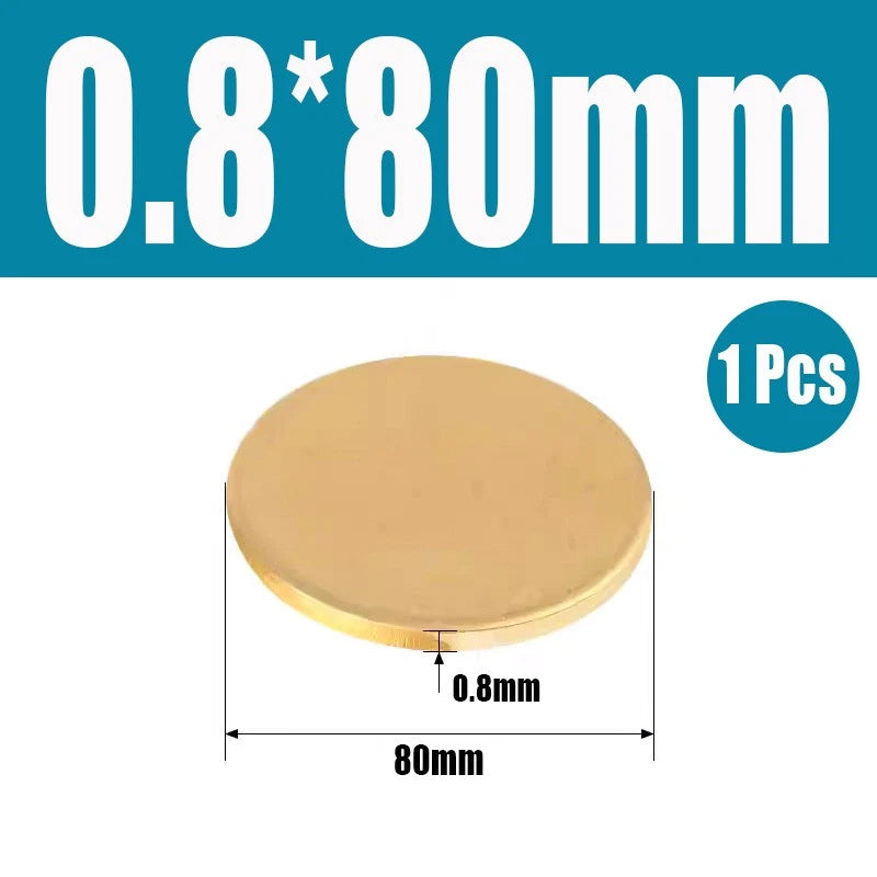 Thick 0.5mm-6mm Solid Brass Discs Blanks Discs Ø 20mm-300mm Metal Round Sheets