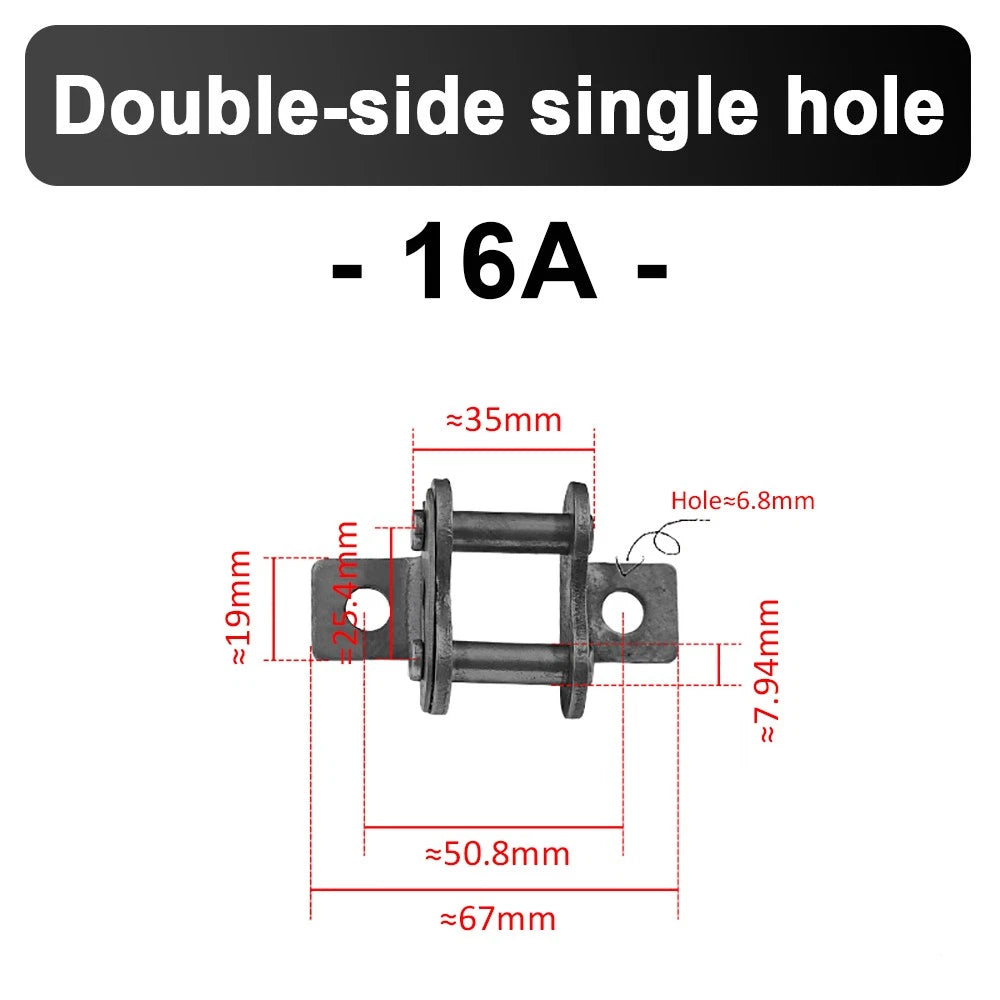 08B 10A 12A 16A Carbon steel Roller Chain Joint Drive Chain Link with Bent Ear