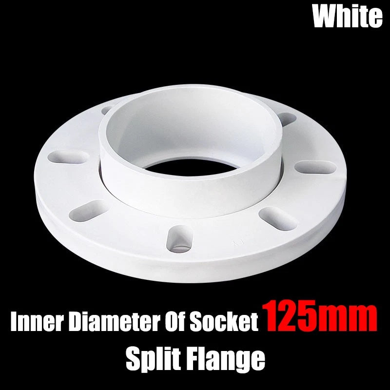 PVC Adhesive Floor Flange 20 25 32 40 50 63 75 90 110-200mm Pipe Fittings White