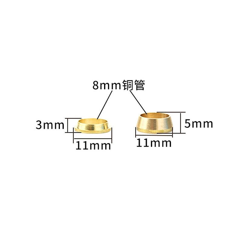 Brass Compression Rings Olives — Metric Sealing Rings for Copper Tube Fittings