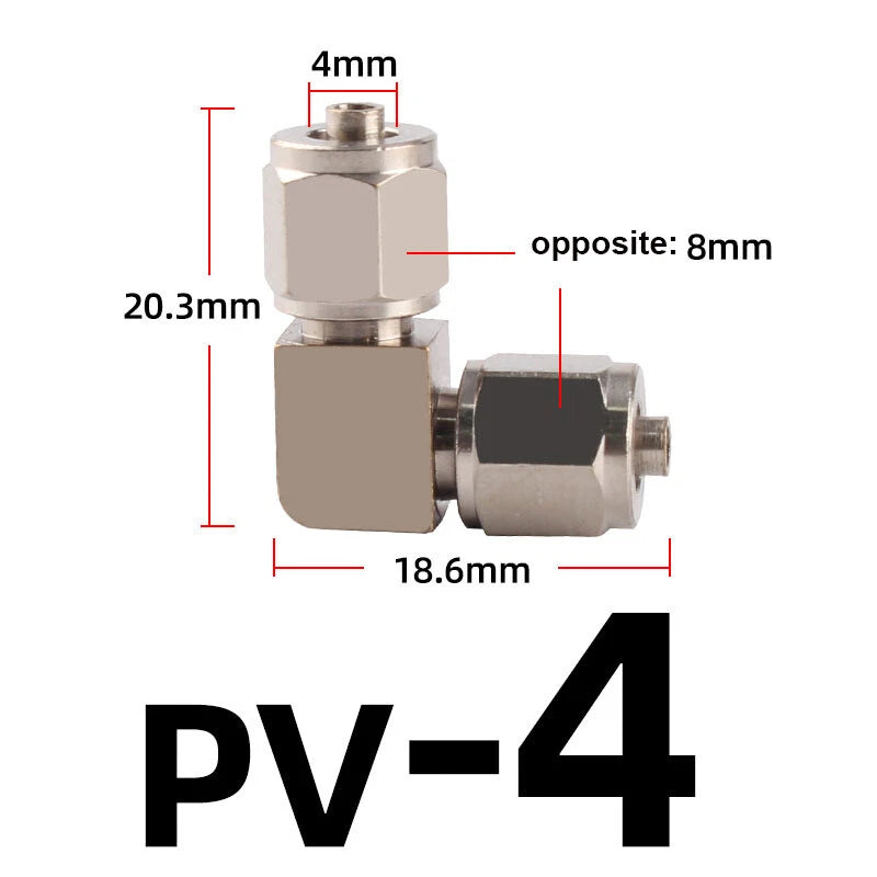 Pneumatic Push-In Elbow Fittings — Equal & Reducing Elbow Connectors for Air & Water Hose