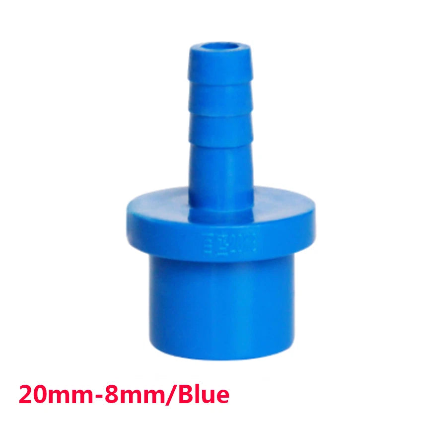 PVC Plastic Pipe Fittings Adapter Connector 20 25mm Sleeve x Hose Nozzle 5-20mm