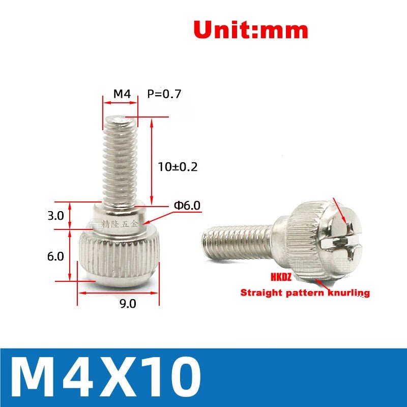 M3~M6 Phillips Carbon Steel Step Knurled Thumb Screws | Hand Grip Knob Bolts - HomeDIYer