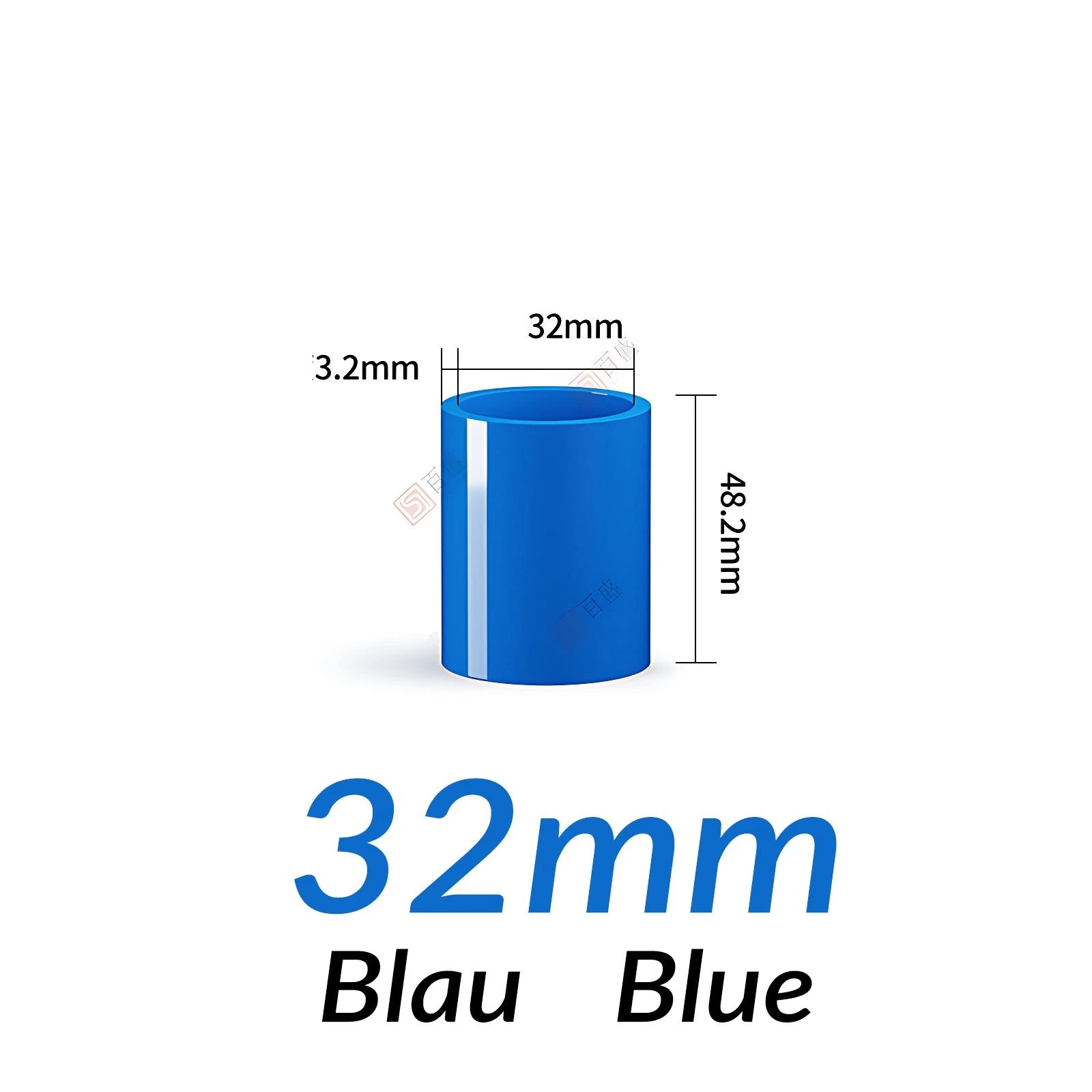 PVC Straight Pipe Coupling Socket — 16mm to 200mm, White / Blue / Grey