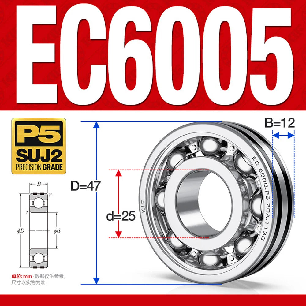 Non-Slip Ball Bearings EC6000/EC6200 Series High Speed Bearings 6000 6201~6206ZZ