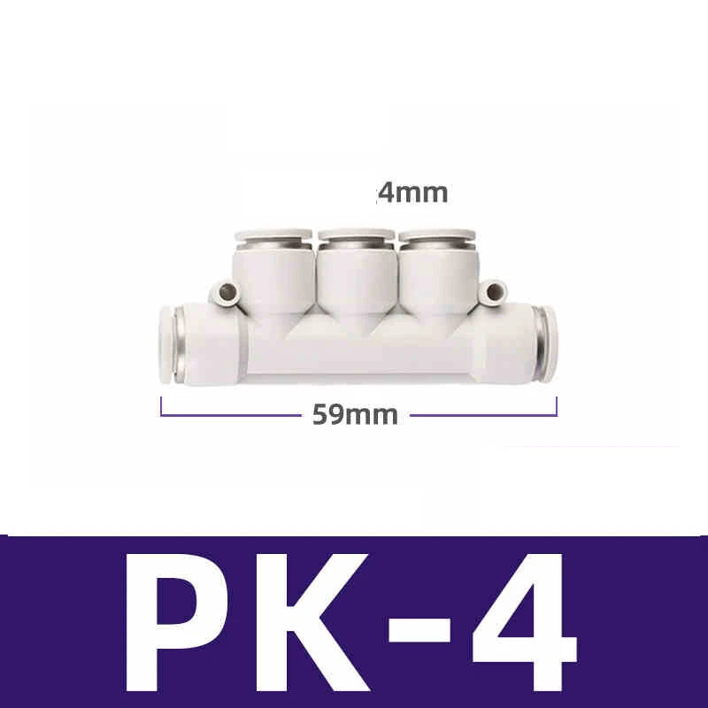 White Pneumatic Push Fit Connector Tube Pipe Joiner Air Water Lines Hose 4-16mm