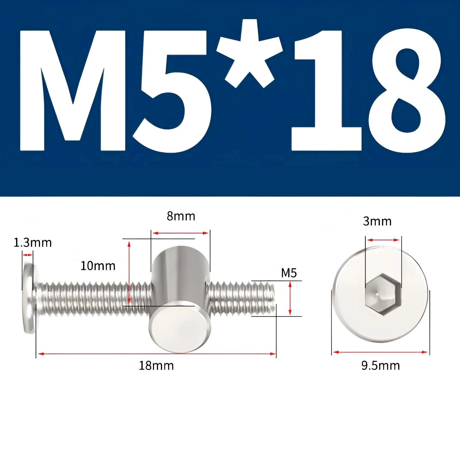 M4 M5 M6 M8 304 Stainless Steel Furniture Connecting Bolts with Barrel Nuts