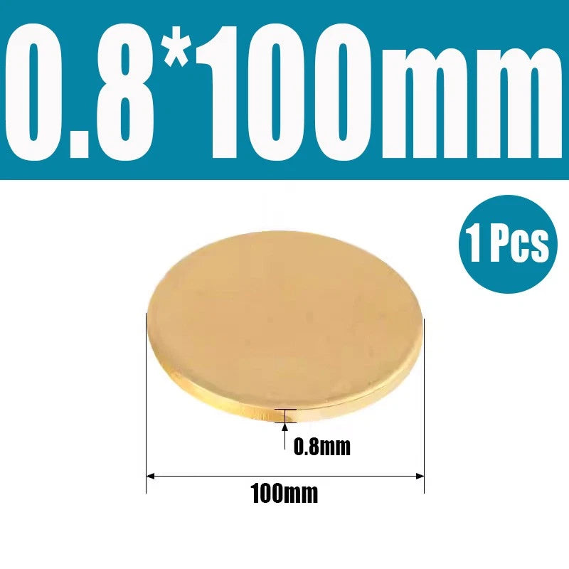 Thick 0.5mm-6mm Solid Brass Discs Blanks Discs Ø 20mm-300mm Metal Round Sheets