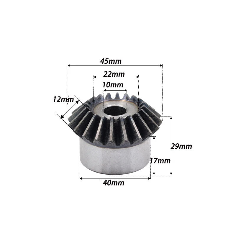 Bevel Gear 0.5/1/1.5/2/2.5/3/4/5/6 Mod 15T-40T 45# Steel 90° Transmission Gears