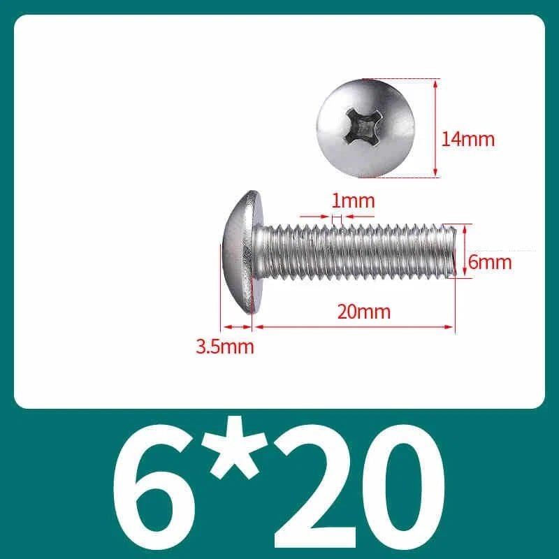 M2–M8 Stainless Steel Phillips Truss Head Machine Screws | 201 / 304 / 316 - HomeDIYer