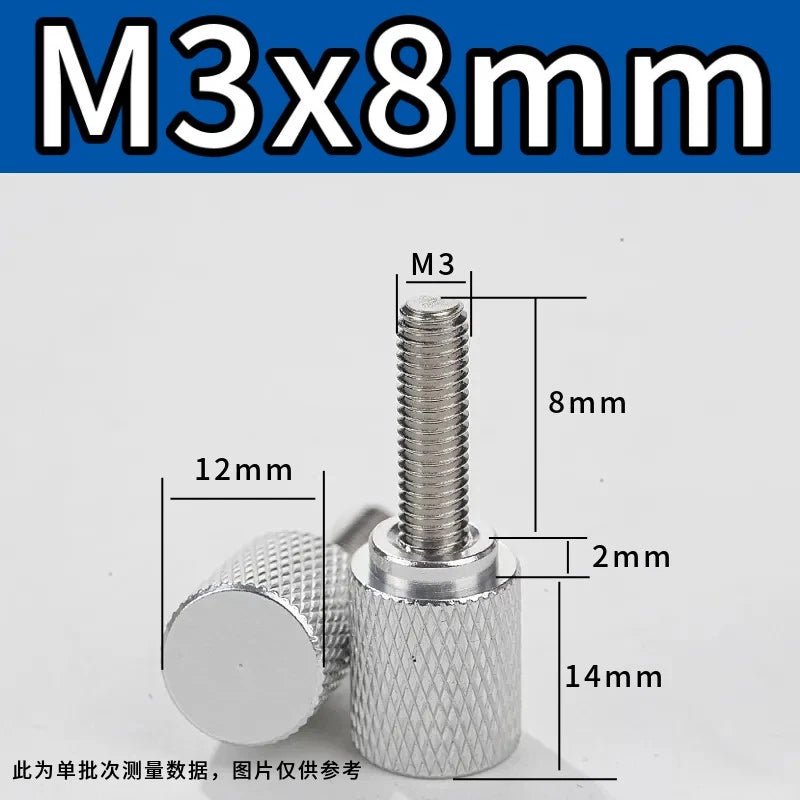 M3 Knurled Thumb Screws – Colored Anodized Aluminum, 6mm to 100mm, 10 Colors - HomeDIYer