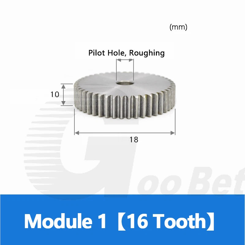 Mod 1 1.5 2 2.5 3 4 5 Spur Gear C45 Steel 12 Tooth - 160 Tooth Motor Pinion Flat