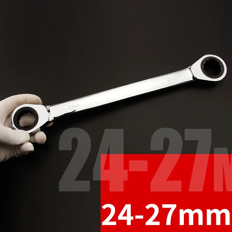 Ratchet Spanner Combination Double-End Metric Wrench Mirror Polished 6mm~24mm