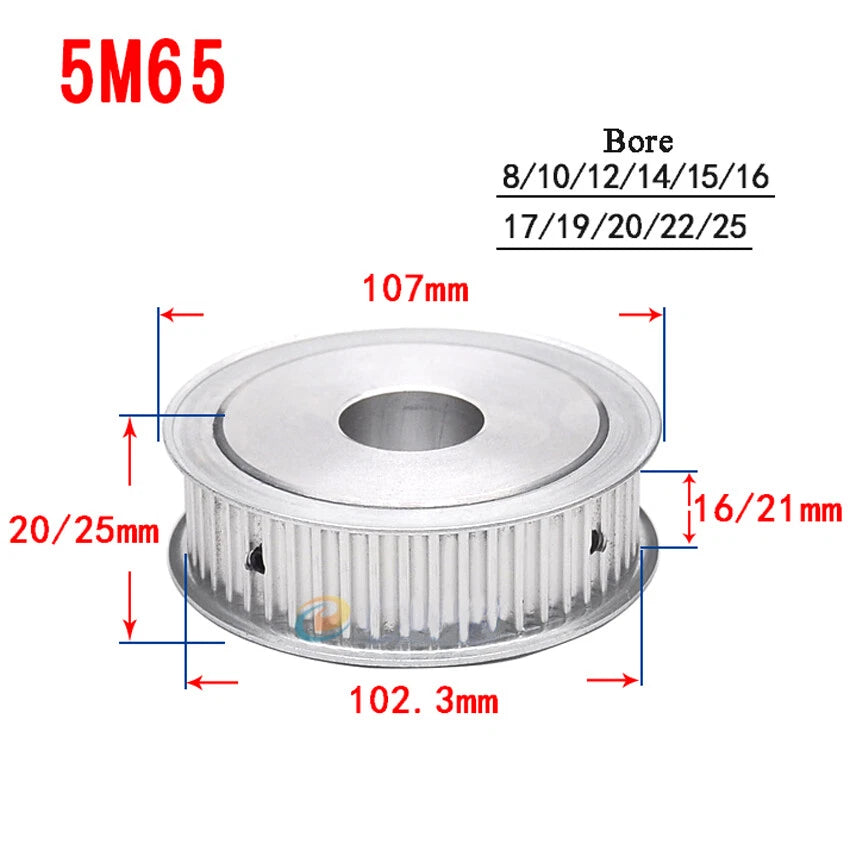 HTD-5M 25-38T Timing Belts Pulley AF-type Drive Pulleys For 15/20mm Width Belt