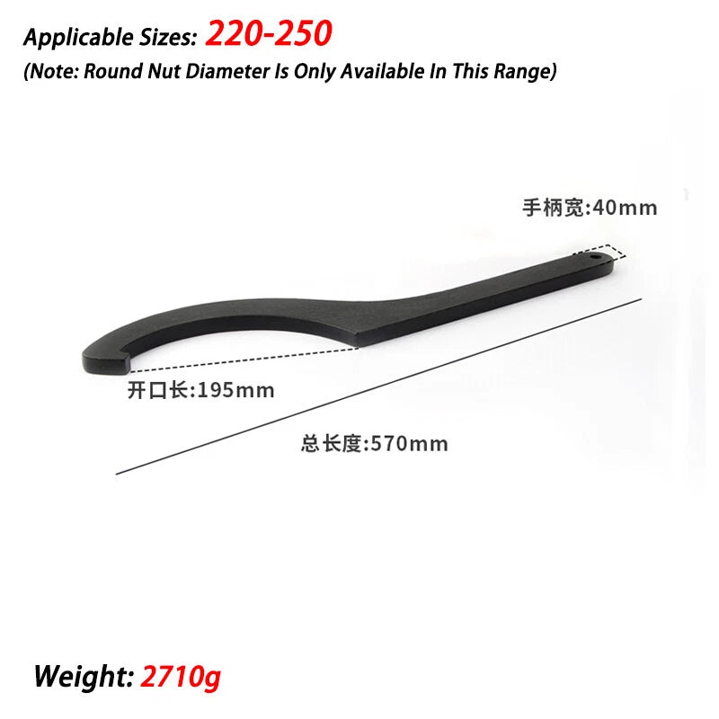 Hook Wrench C Spanner 22mm-320mm Repair Tool Motorcycle Bike Steering Suspension