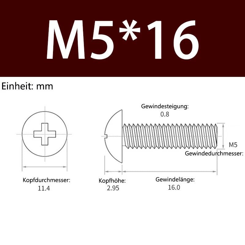 M3 M4 M5 Aluminum Phillips Truss Head Screws DIN 7983 – Metric Machine Bolts - HomeDIYer
