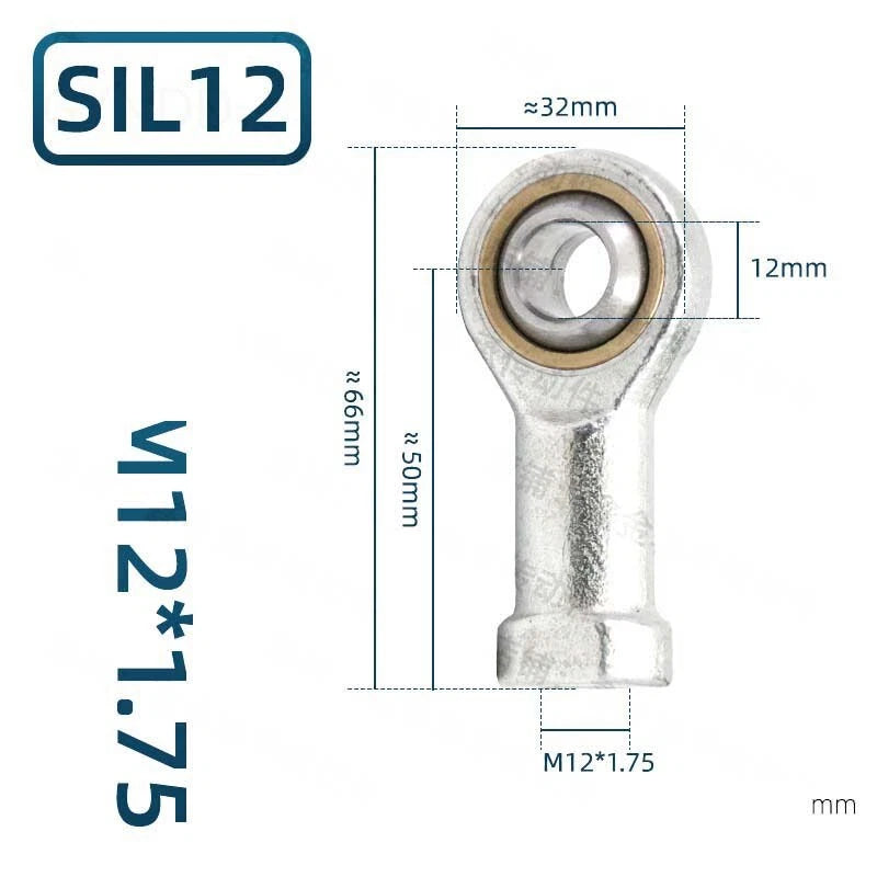 SI Female Series Rod End Bearings M3 M4 M5 M6 M8 M10 - M30 Right-Left Thread