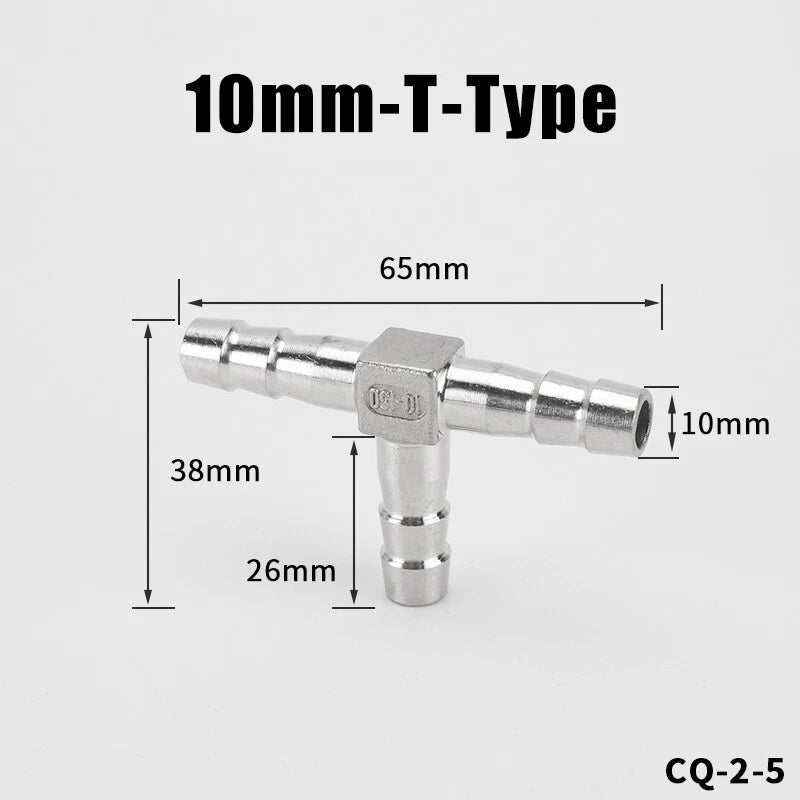 Stainless Steel BSP Hose Tail Connector Fitting — Y / L / T / Inline Type