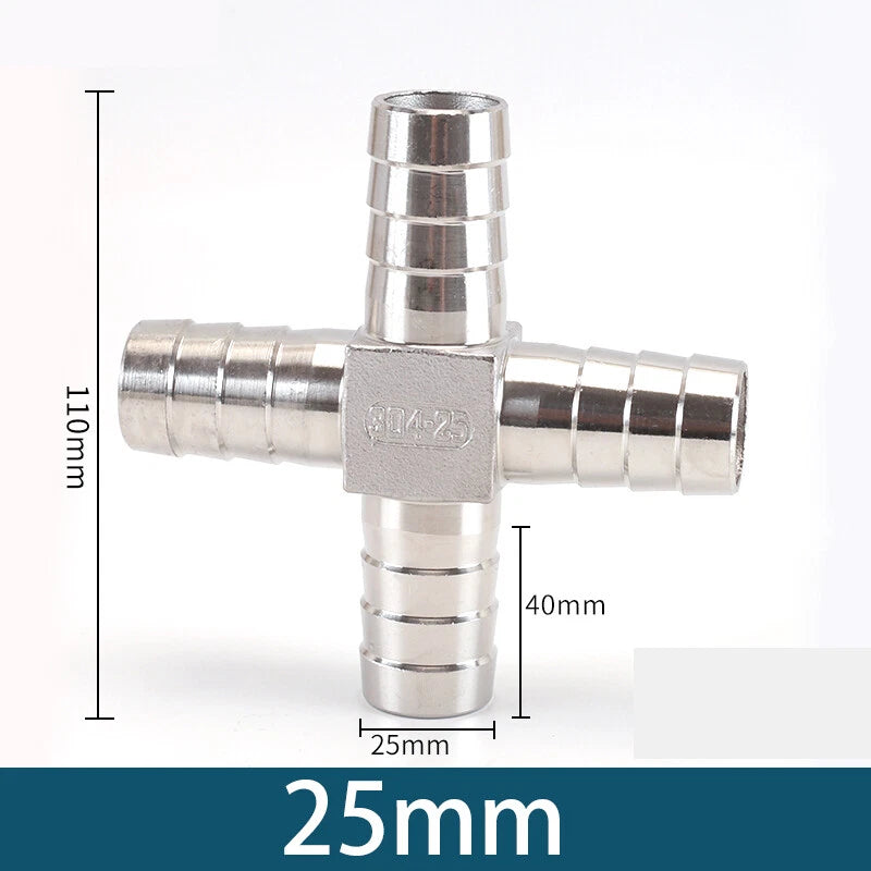 Stainless Steel T Joiner Various Piece Fuel Hose Gas Joiner Tee Connector 6-41mm