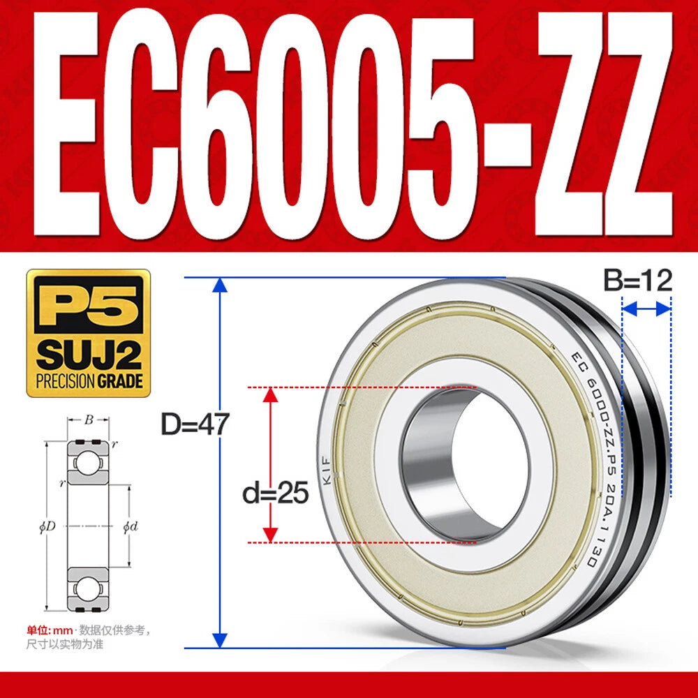 Non-Slip Ball Bearings EC6000/EC6200 Series High Speed Bearings 6000 6201~6206ZZ