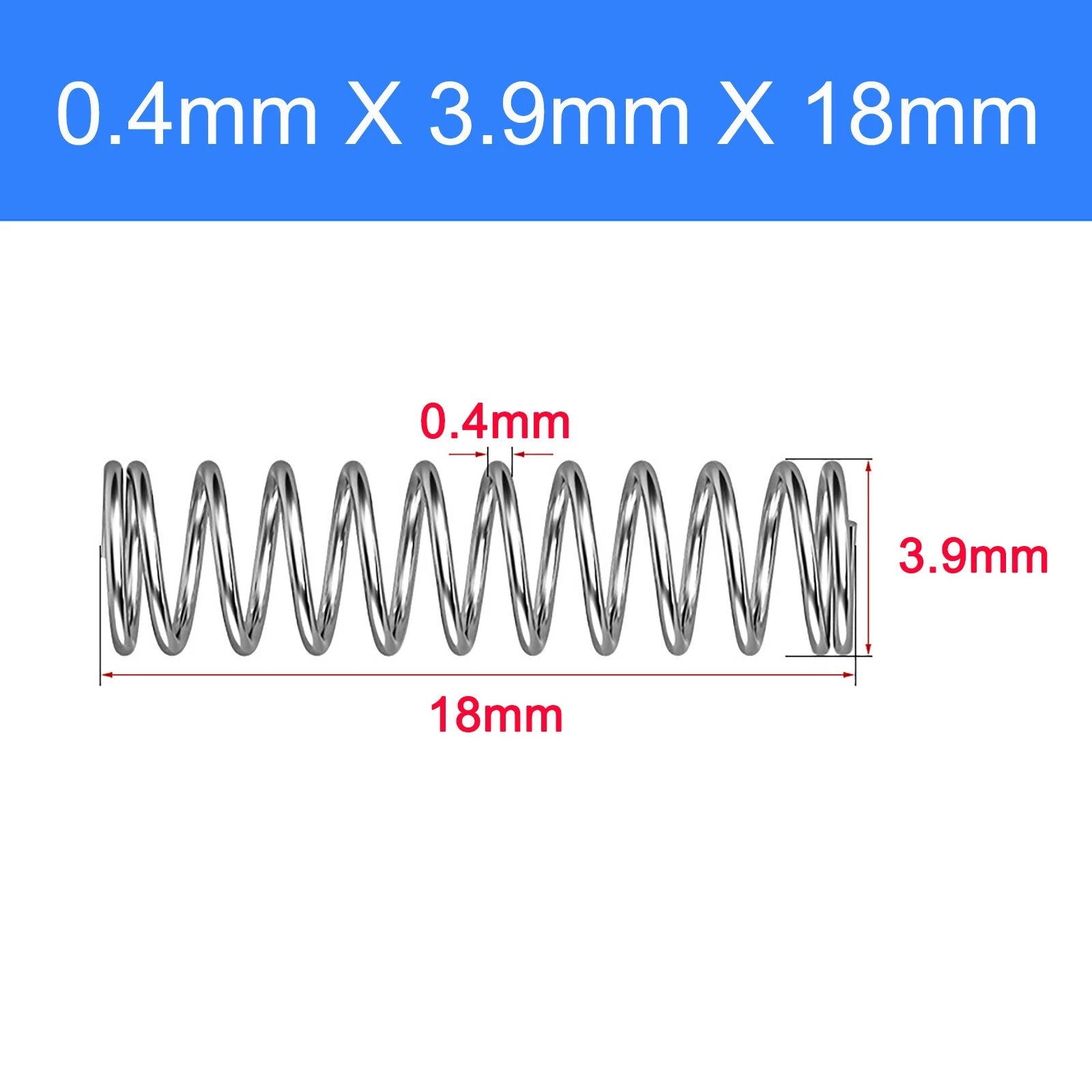 Micro Compression Spring Stainless Steel 0.4mm Wire Small Tiny Miniature Repair