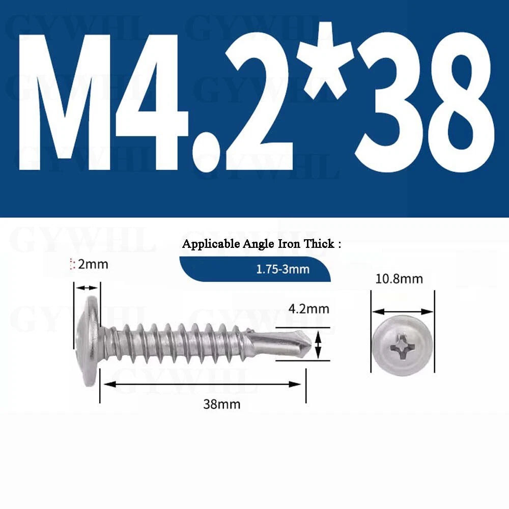 M4.2 M4.8 Self Drilling Wafer Head Screws – Steel & Stainless for Sheet Metal