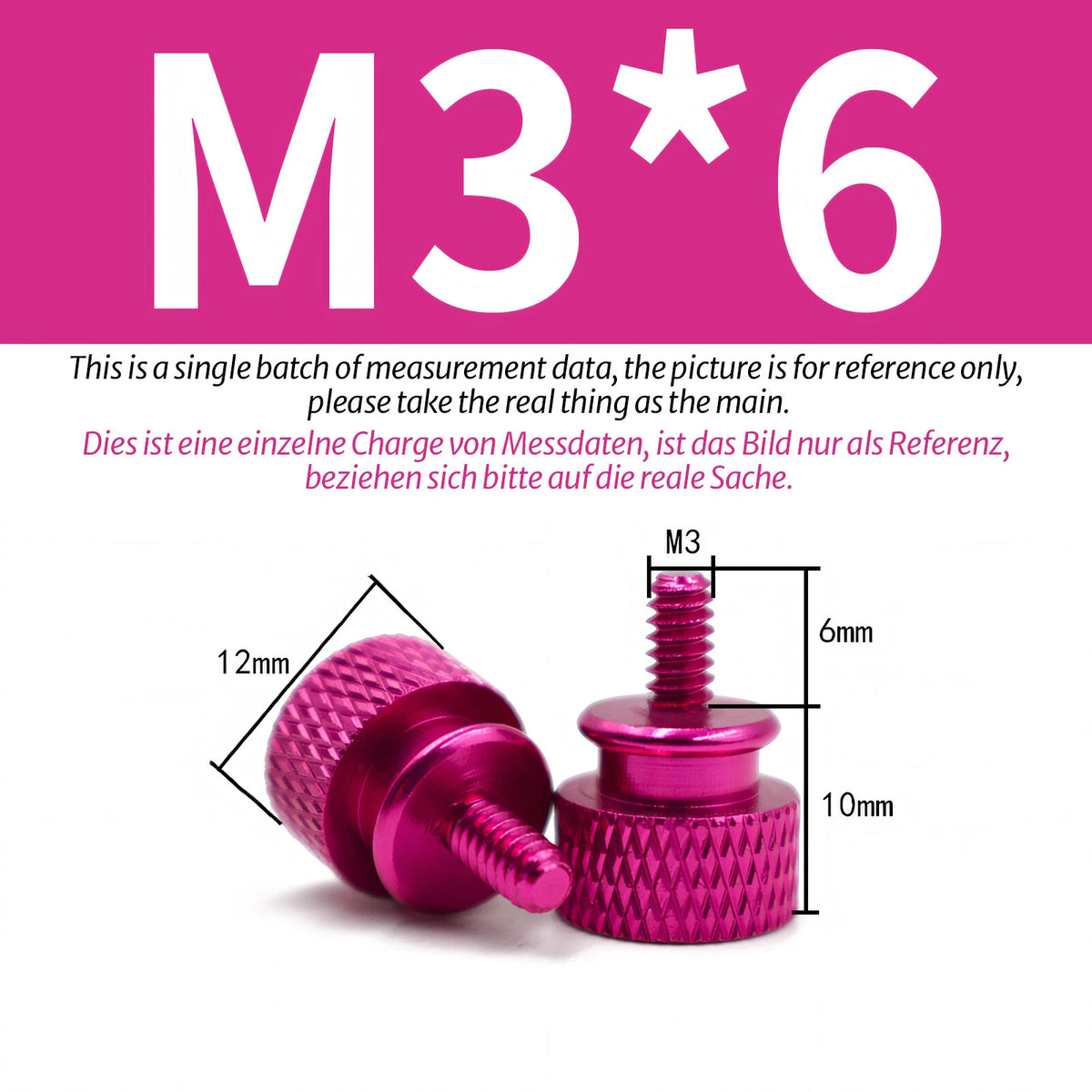 M3 Knurled Thumb Screws – Colorful Aluminum Alloy Hand-Tighten Grip Bolts
