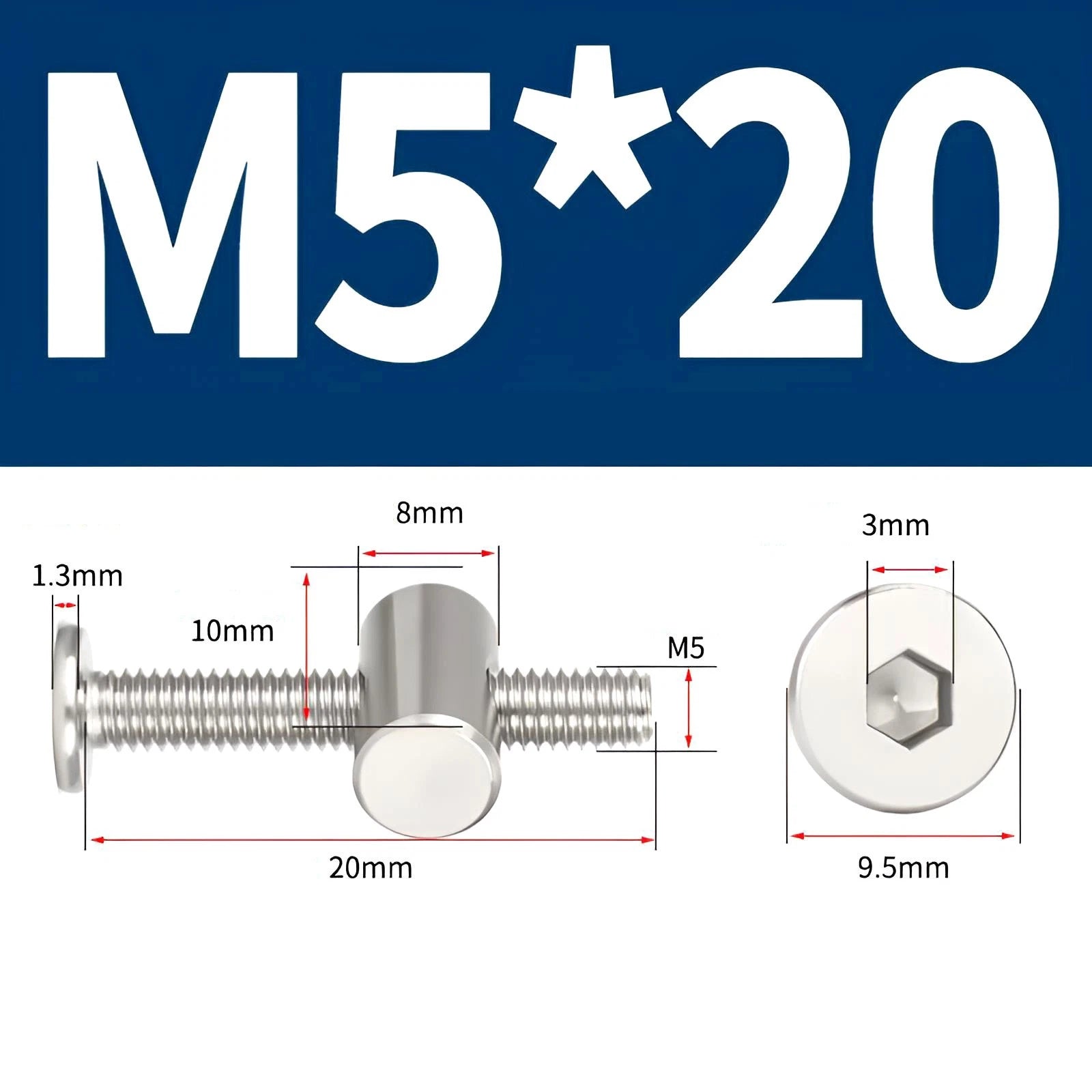 M4 M5 M6 M8 304 Stainless Steel Furniture Connecting Bolts with Barrel Nuts