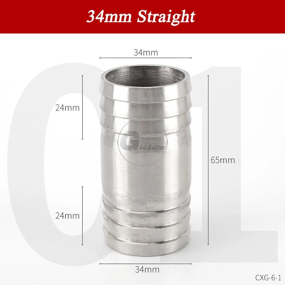 A2 Stainless Steel 8-41mm Barbed Hose Connector,Hosetail Pipe Air Water Oil Fuel