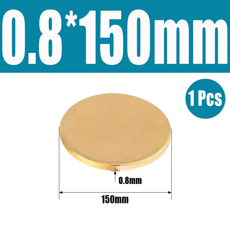 Thick 0.5mm-6mm Solid Brass Discs Blanks Discs Ø 20mm-300mm Metal Round Sheets