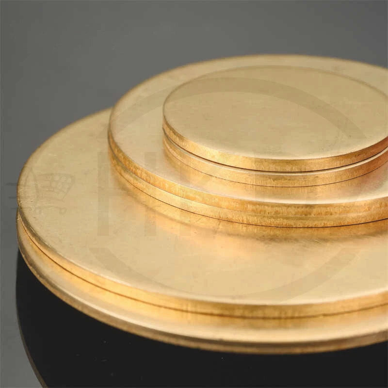 H62 Solid Brass Discs Plate Round Sheets Thickess 4/5/6mm Diameters 10mm -300mm