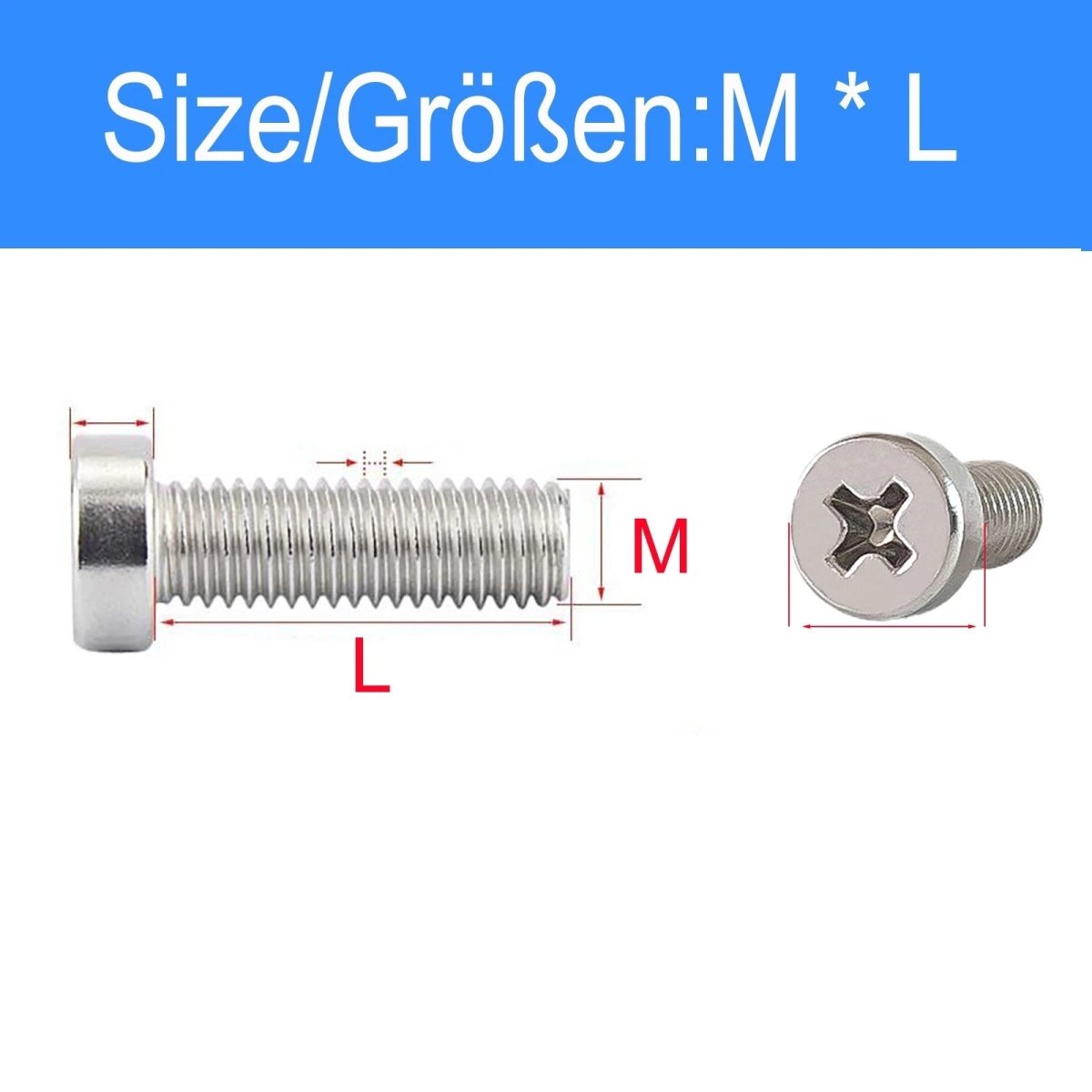 A2 Stainless Steel Cheese Head Phillips Machine Screws | M2–M8 Metric Bolts - HomeDIYer