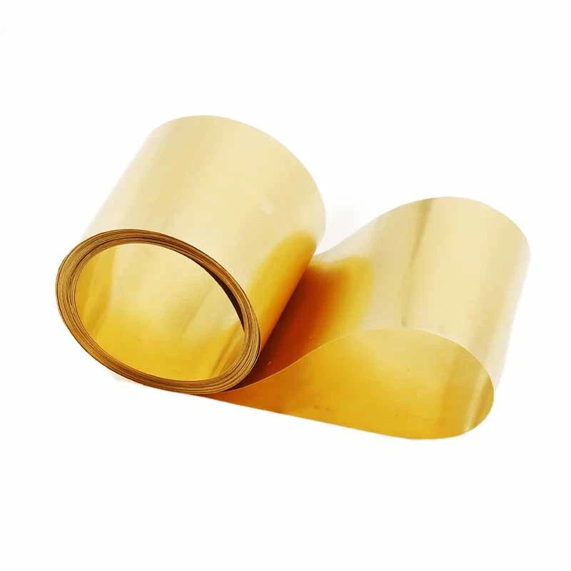 0.01-0.05mm Thick Brass Foil Band Copper Sheet Metal Fine Plate Strip 300mm Wide