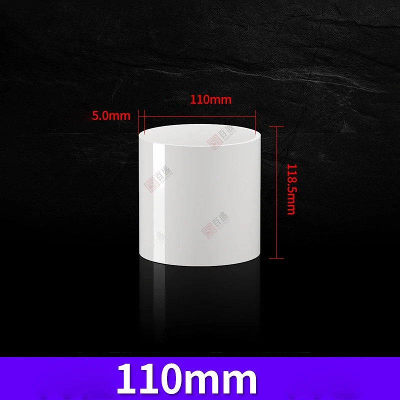PVC Pipe Fittings 25-75mm Straight Coupler for Aquarium Water Supply 16-160mm