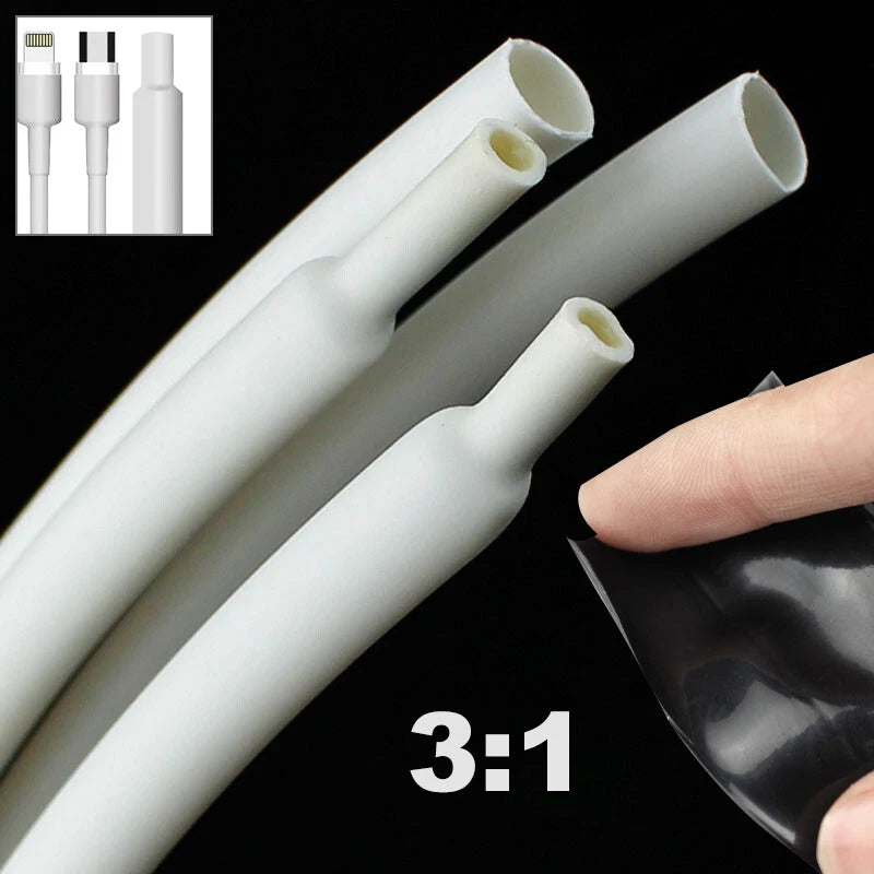 Clear Glue-Lined 3:1 Heat Shrink Tubing — Waterproof, Φ1.6mm to Φ39mm