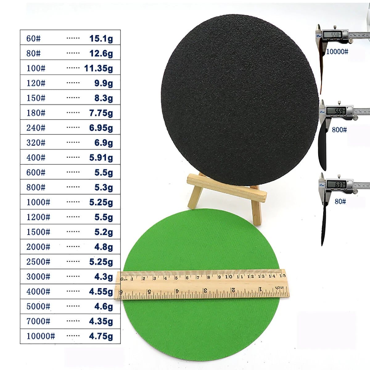 150mm 6" Wet or Dry Hook & Loop Sanding Discs P60-P10000 Grit Sandpaper DA Pads