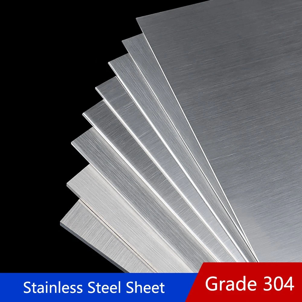 Stainless Steel Sheet, 0.6mmx43mmx63mm, 2mmx43mmx63mm, 3mmx43mmx63mm, 2 pcs each