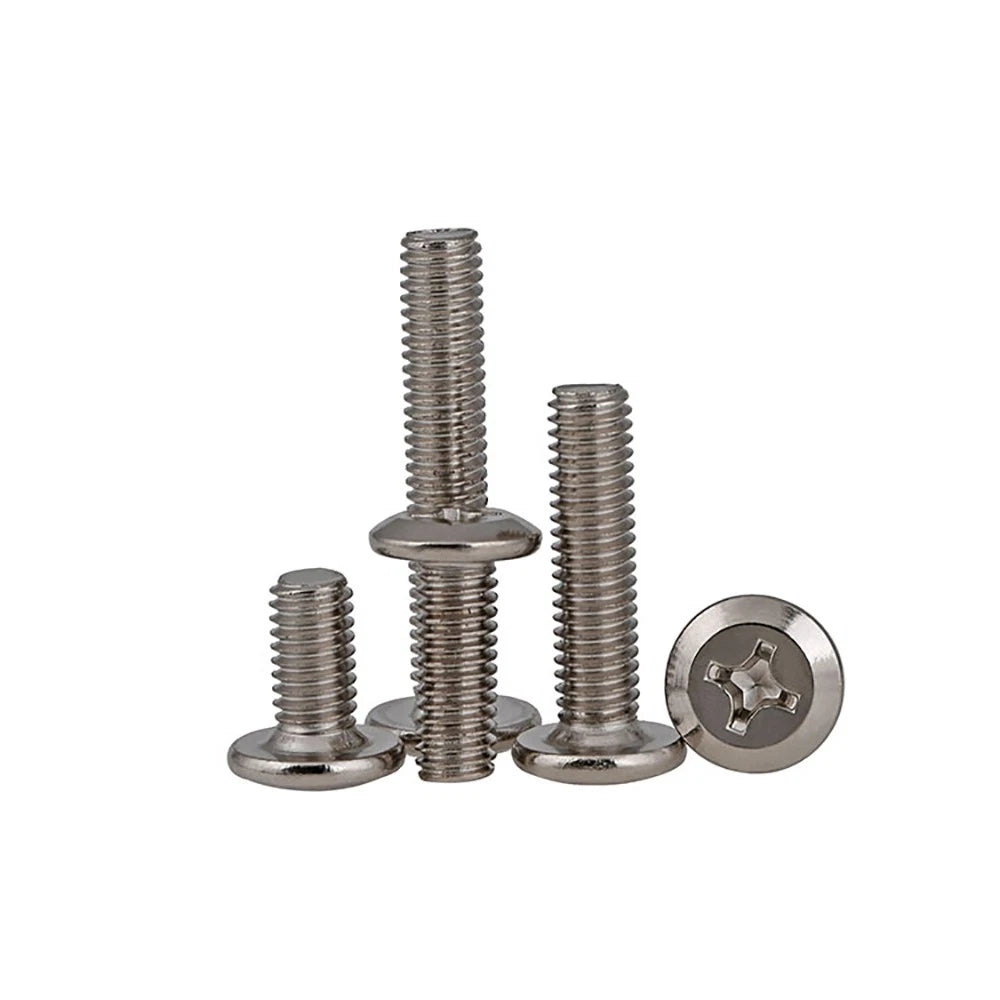 M6 Countersunk Phillips Machine Screws – Nickel Plated, Flat Head Bolts, Fully Threaded (12–90mm)