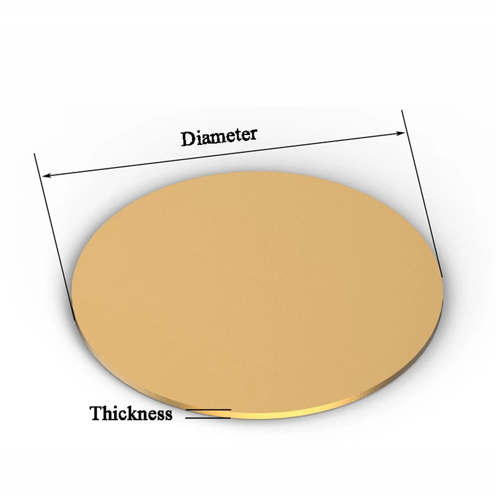 H62 Pure Brass Round Disc Plate Copper Metal Sheet for DIY Projects Crafts Home