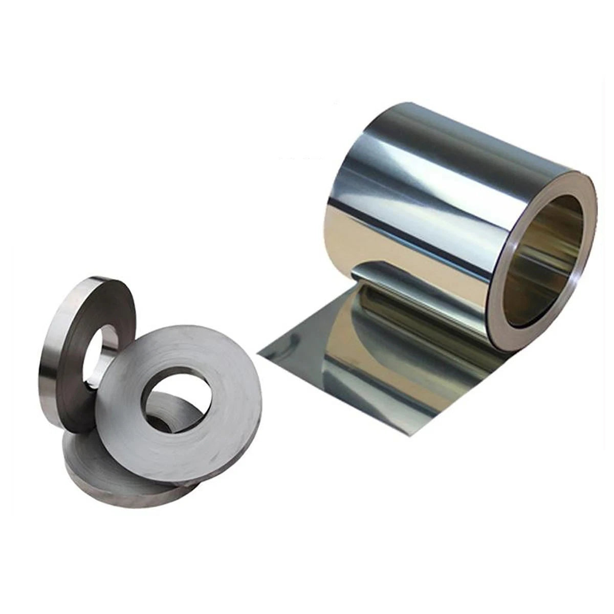 A2 304 Stainless Steel Flat Bar Metal Strip Sheet Foil Band Roll 0.03-1mm Thick