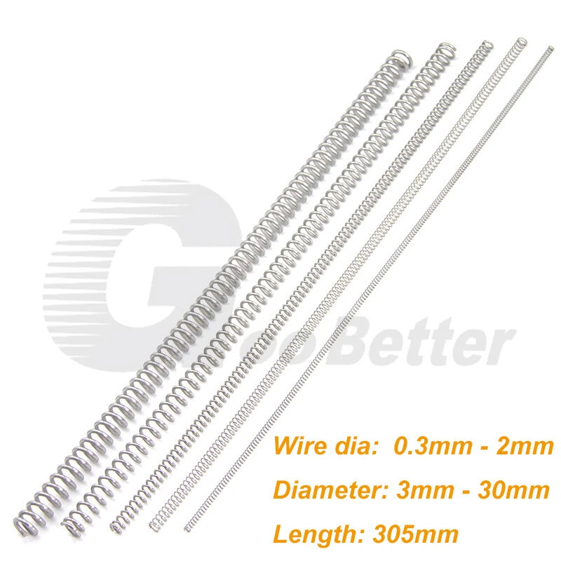 Compression Spring Various Size 3mm-30mm Diameter & 305mm Length Pressure Small