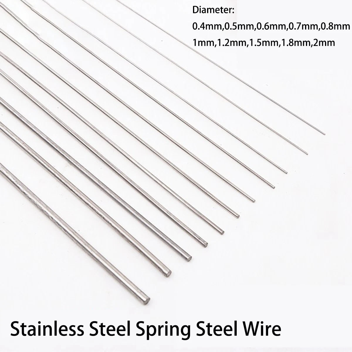 High-Tensile Stainless Steel Spring Wire, 0.4-2mm Diameter Options - Metal Wire