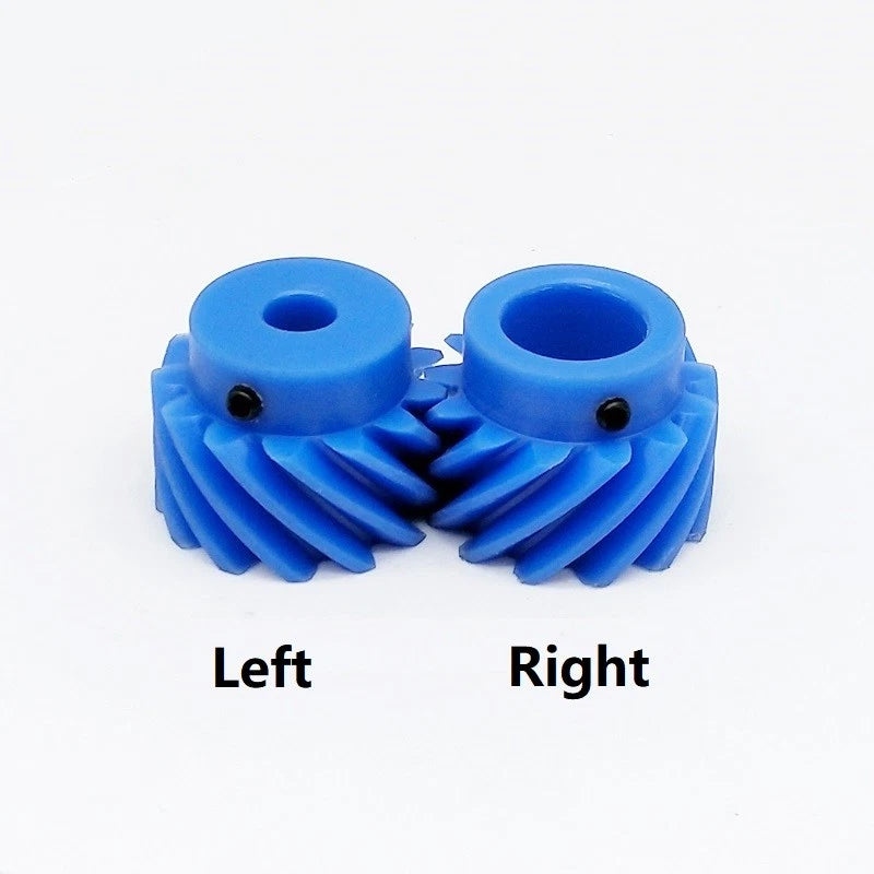 Plastic Helical Gear 2M Mod 2 45° 10T - 30T Teeth Nylon Motor Pinion Bore 6-20mm