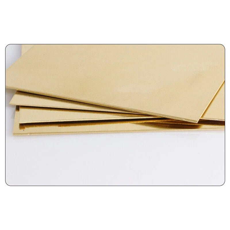 Thick 1.0/1.2mm Natural Brass Sheet Metal Guillotine Cut Copper Plate Multi Size - HomeDIYer