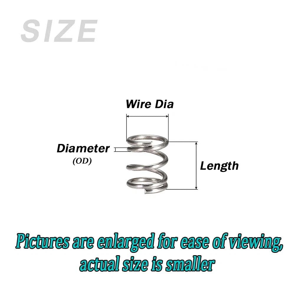 Micro Miniature Small Compression Spring 304 Stainless Steel Wire Diameter 0.2mm - HomeDIYer