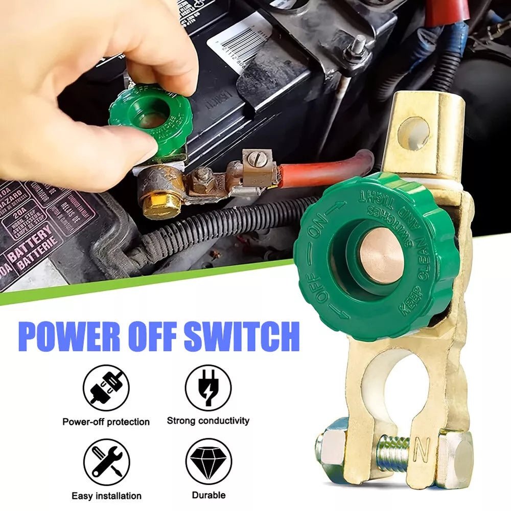 2x Car Battery Terminals Quick Disconnect Auto Boat Post Off Master Kill Switch - HomeDIYer