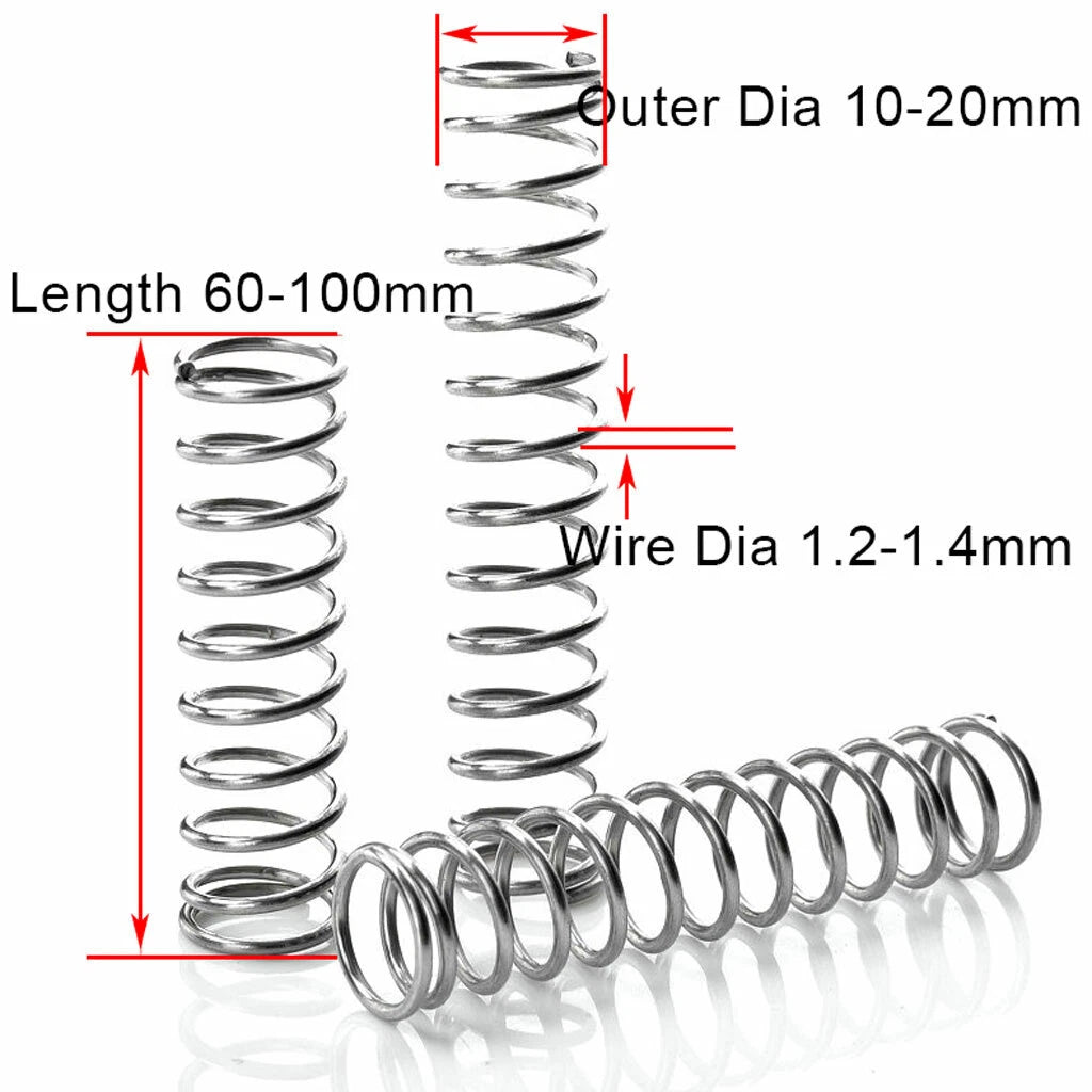 60-100mm Compression Spring 1.2-1.4mm Wire 304 Stainless Steel Pressure Springs