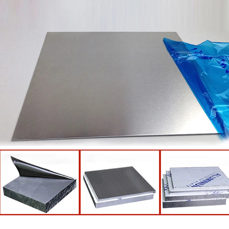 Aluminium Sheet Plate Flat — 1mm to 6mm Thick, Multiple Sizes