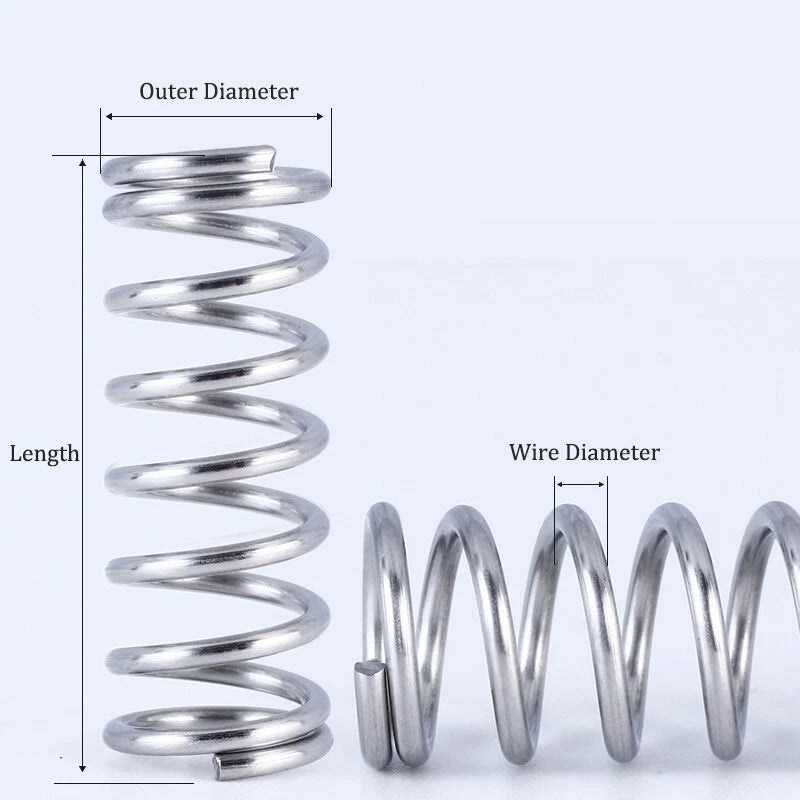 Compression Spring Dia 1.4mm Pressure Coil Springs OD 10-14mm A2 Stainless Steel